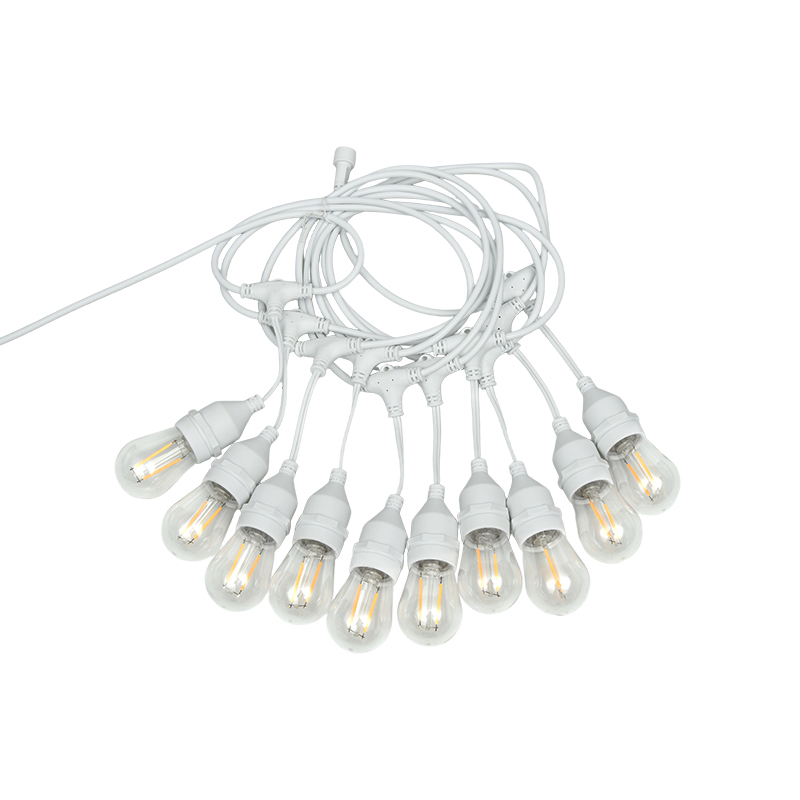 S14 závěsný drát E27 teplá bílá strunová lampa jednoduchá 2W