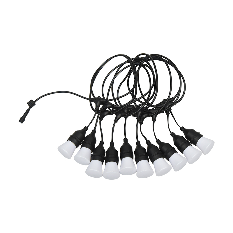 C45 Závěsný typ E27 spirálová RGB synchronizovaná blikající řetězová světla