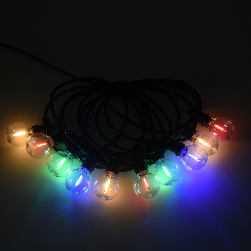 G40 Ball Bubble E12 Spirálové ústí barevné dekorativní LED osvětlení