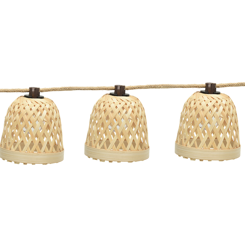 Bamboo weave G40 solární světelný řetězec (5 metrů 10 světel)