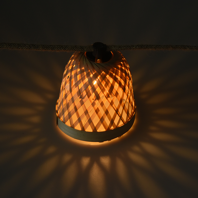 Bamboo weave G40 solární světelný řetězec (5 metrů 10 světel)