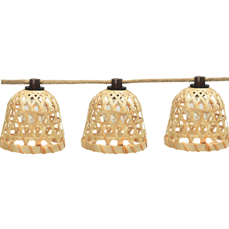 Bamboo weave G40 solární světelný řetězec (5 metrů 10 světel)
