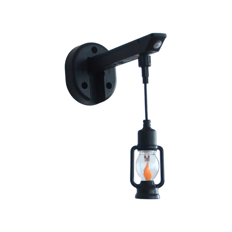 Solární nástěnné světlo ve stylu vintage petrolejové lampy (efekt plamene)
