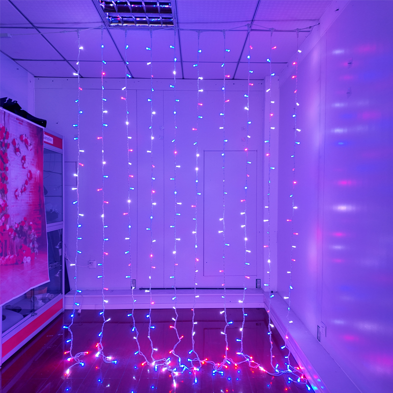 7-barevný synchronní světelný řetěz RGB ovládacího závěsu